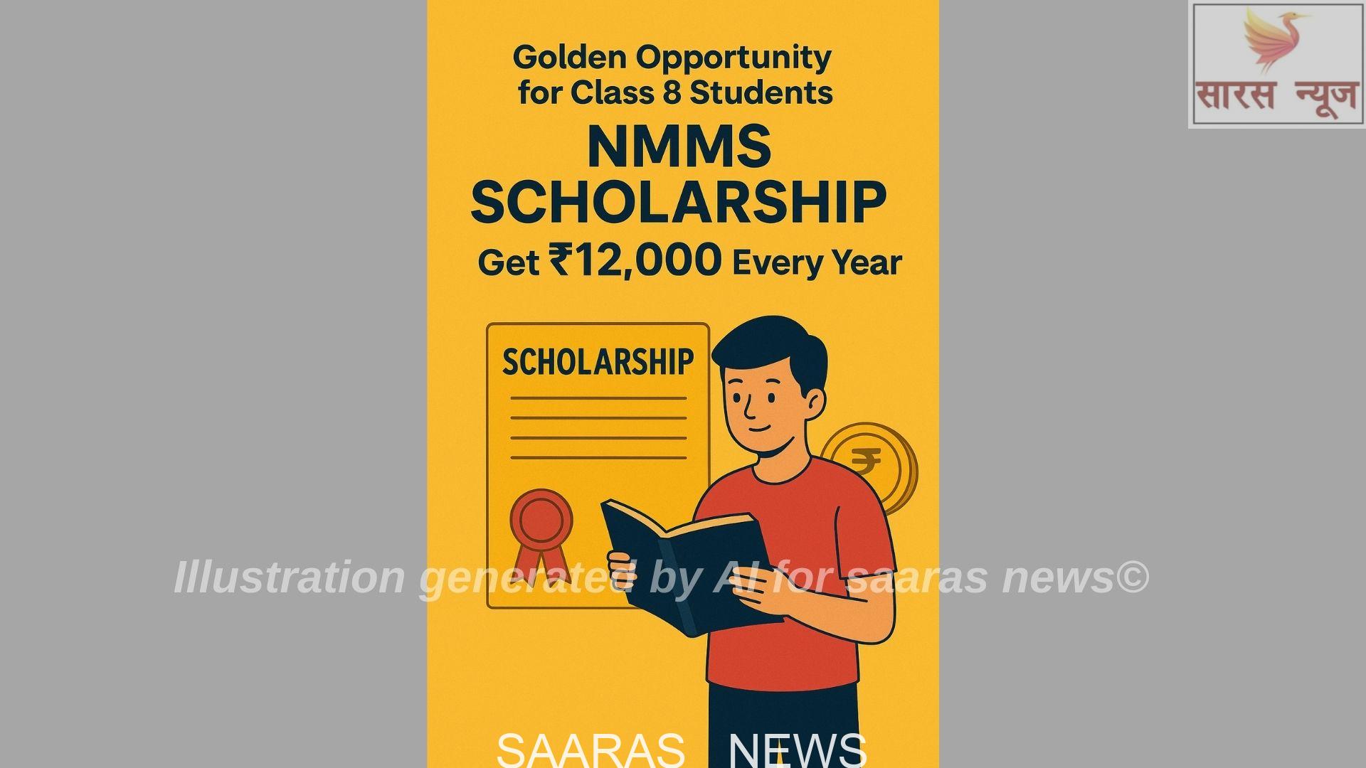8वीं के छात्रों के लिए सुनहरा अवसर: NMMS स्कॉलरशिप से हर साल मिलेंगे 12,000 रुपये।