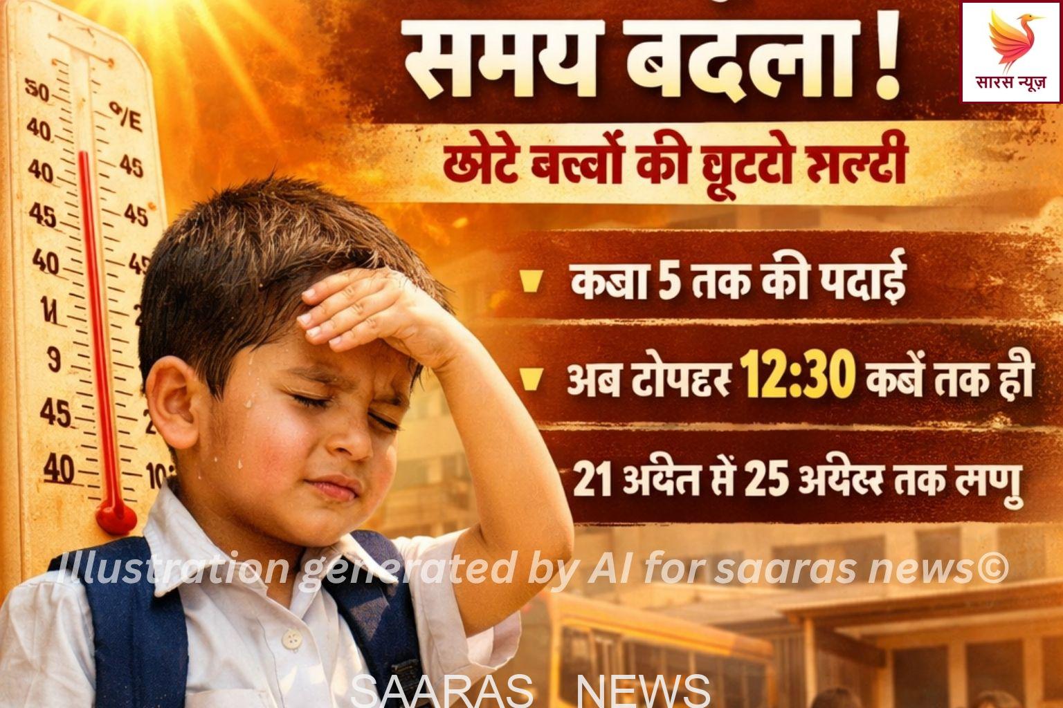 भीषण गर्मी का असर: बिहार में स्कूलों के समय में बदलाव, छोटे बच्चों की छुट्टी जल्दी।